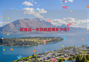 收廢品一年到底能賺多少錢？