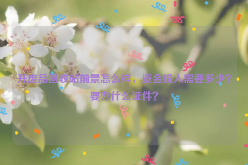 開廢品回收站前景怎么樣，資金投入需要多少？要辦什么證件？